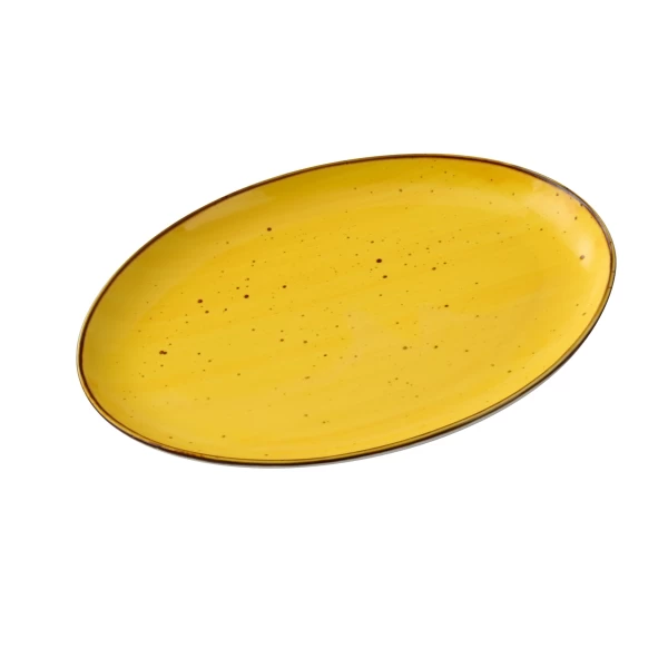 LY-2110YL Lyon-Yellow 10 X 7" X 1" Coupe Platter Yellow