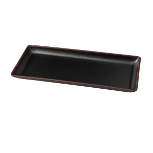 NA-411BK Nature Art 10 7/8" X 4 7/8" X 7/8" Rectangular Plate