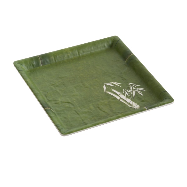 BA-108 Bamboo Style 8" Square Plate