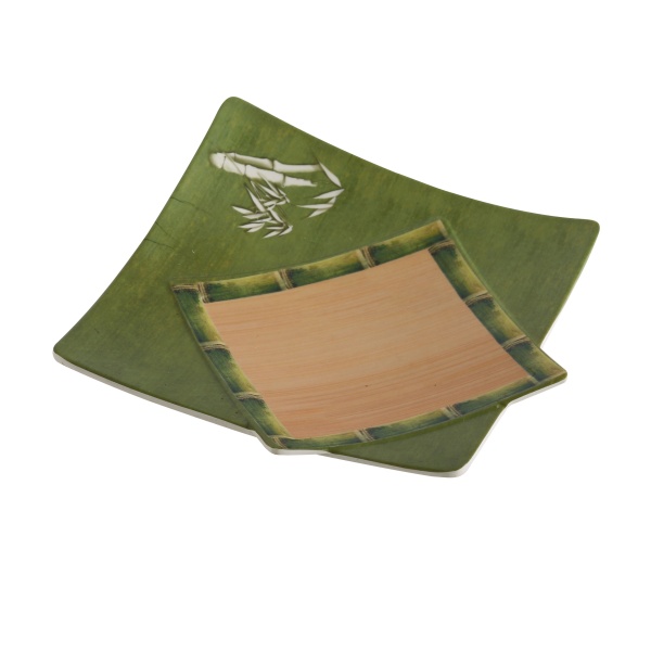 BA-1109 Bamboo Style 9" Square Plate