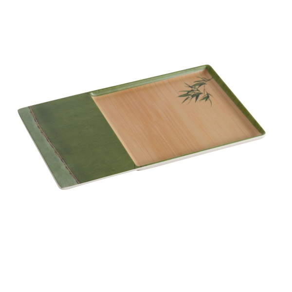 BA-2112 Bamboo Style 12 1/2" Rectangular Plate