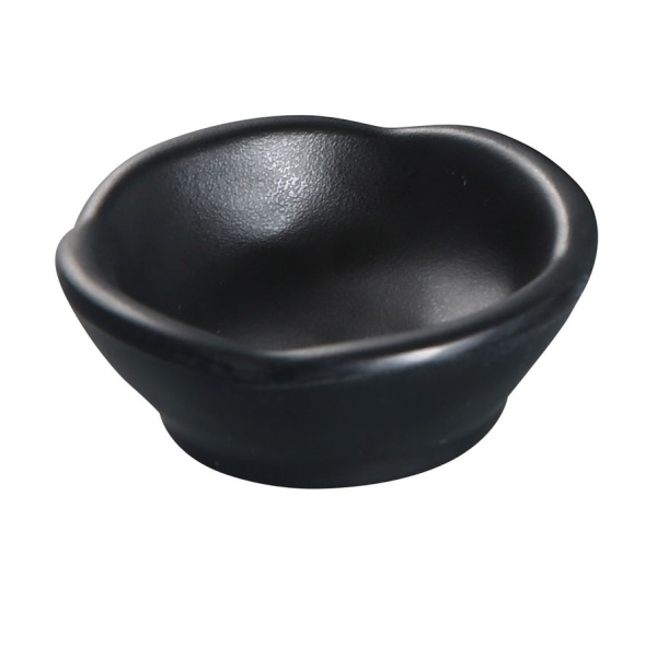 BP-0003 Black Pearl 3 3/4" X 2 1/4" Sauce Dish 2.5 oz