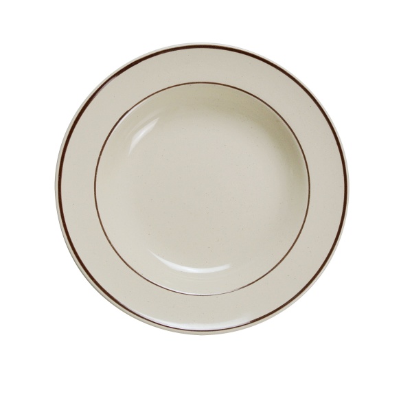 BR-3 Brown Speckled 9" Rim Soup 10 oz