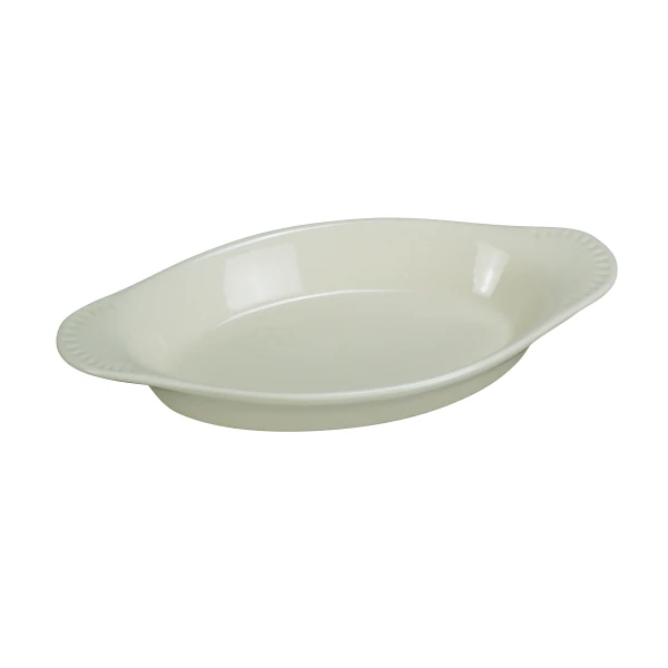 CO-12-W Accessories 10"X5 3/8"X1 3/8" Welsh Rarebit Oval White 12 oz