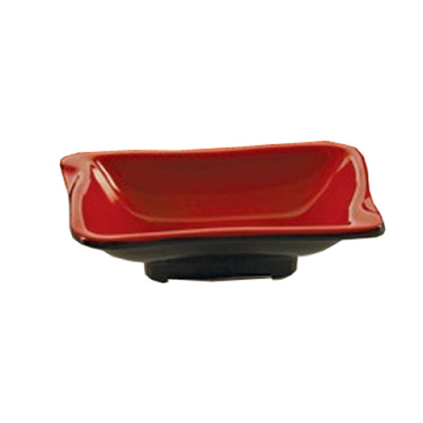 CR-0002 Black & Red 4 1/8" X 2 1/2" Sauce Dish 3 oz