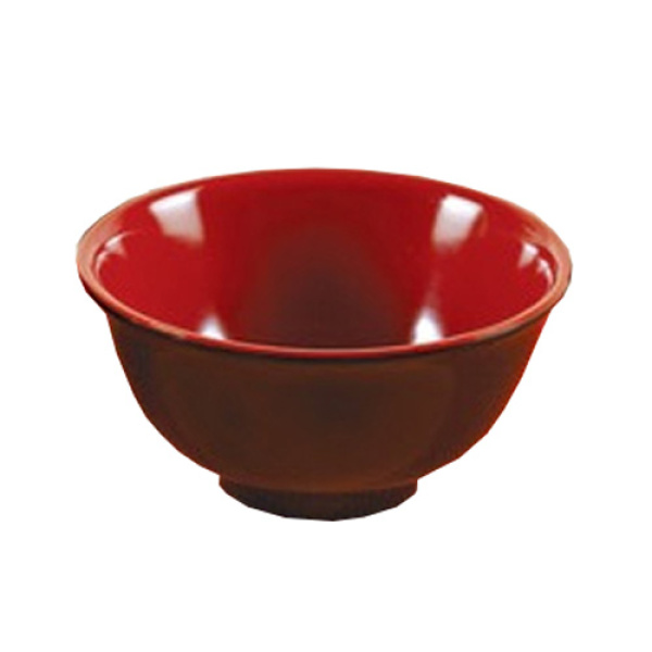 CR-130 Black & Red 4 1/2" Rice Bowl 8 oz