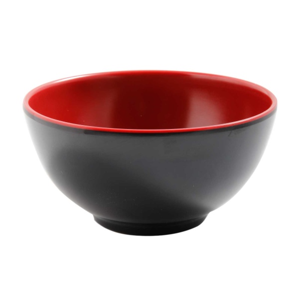 CR-3004 Black & Red 4.5" Nanjing Bowl 8 oz