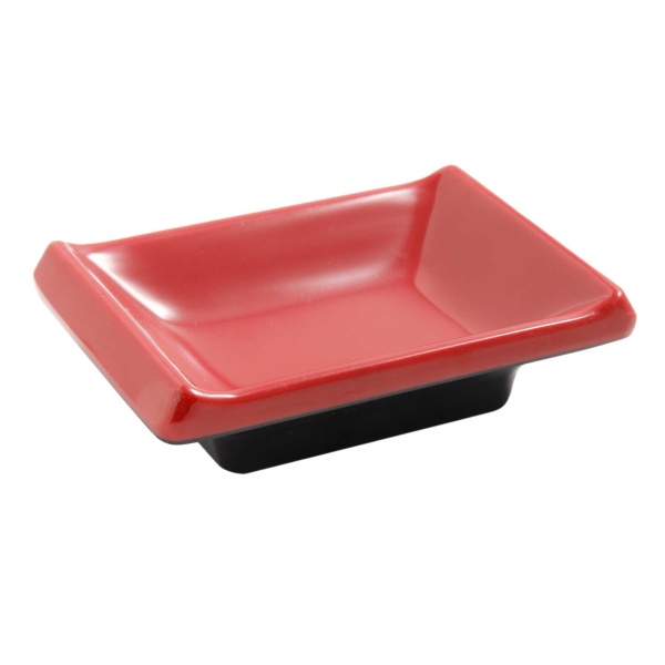 CR-4046 Black & Red 3 3/4" X 2 1/2" Sauce Dish