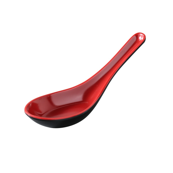 CR-7001 Black & Red 5 1/2" Soup Spoon Two Tone