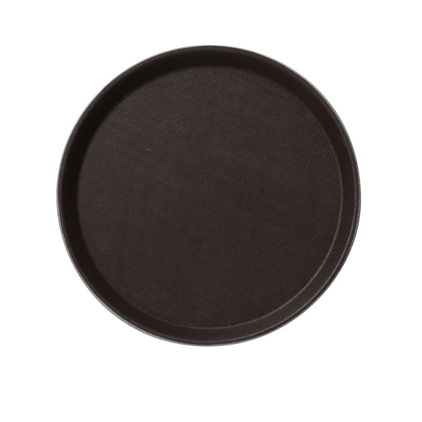 FT-1600 Serving Trays 16" Round Tray Fiber Glass Brown