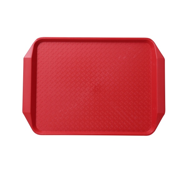 FT-803RD Serving Trays 17" X 12" Fast Food Tray With  Handle Red