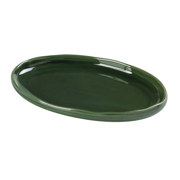 GG-210 Green Gem 10 -1/4" X 6-3/4" X 1-1/4" Oval Plate