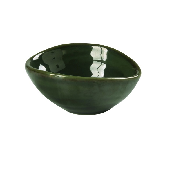 GG-804 Green Gem 4" X 3-1/8" X 1-1/2" Olive Sauce Dish 2 oz