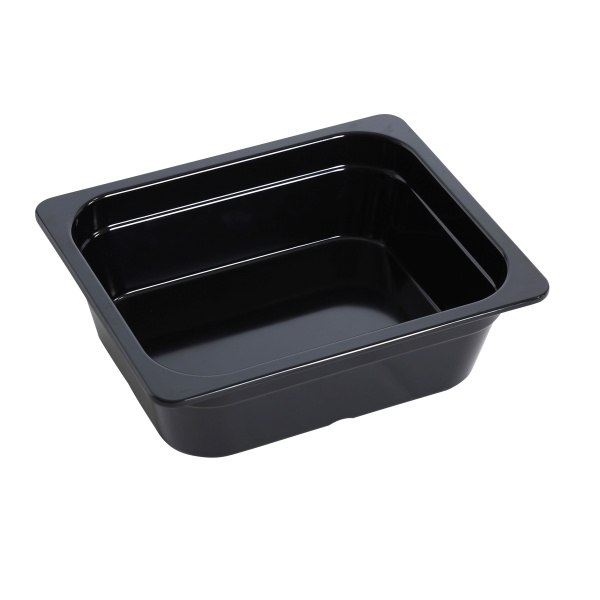 GN-213BK Gn Pan 12.8" X 10.43" X 3.94" / 325 X 265 X 100Mm Pan, Gn 1/2, 3.6L Black