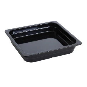 GN-313BK Gn Pan 13.94" X 12.8" X 2.56" / 350 X 323 X 65Mm Pan, Gn 2/3 Black