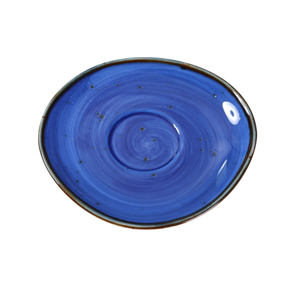 LY-002BU Lyon-Blue 6 1/2" X 3/4"Saucer Blue