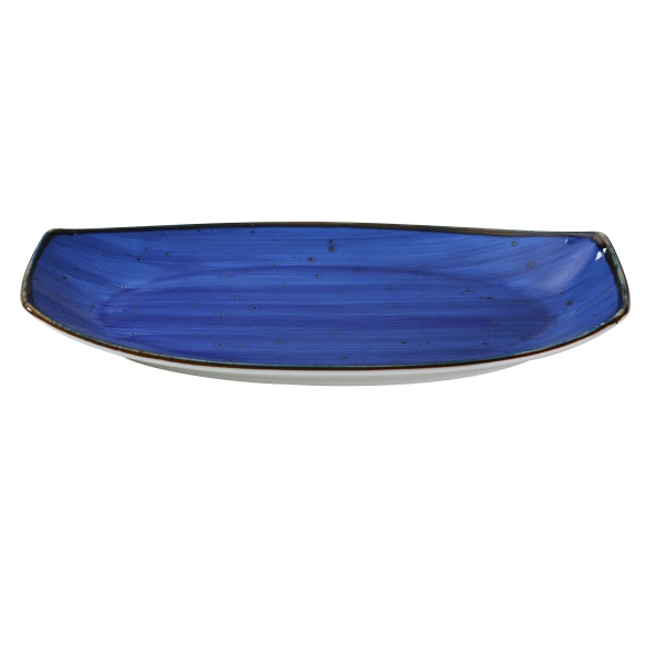 LY-215BU Lyon-Blue 15"  X 8 1/2" X 1 5/8"  Rectangular Plate Blue