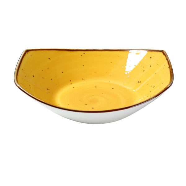 LY-309YL Lyon-Yellow 9" X 7 7/8" X 2 3/8" Pasta/Salad Plate  20 oz Yellow