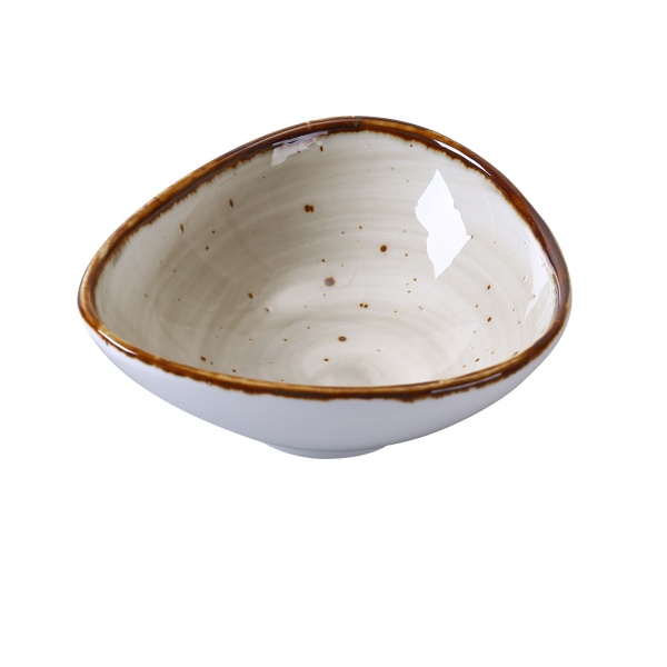 LY-404 Lyon 4 3/4" X 4 3/8" X 1 5/8" Triangle Sauce Bowl  5 oz