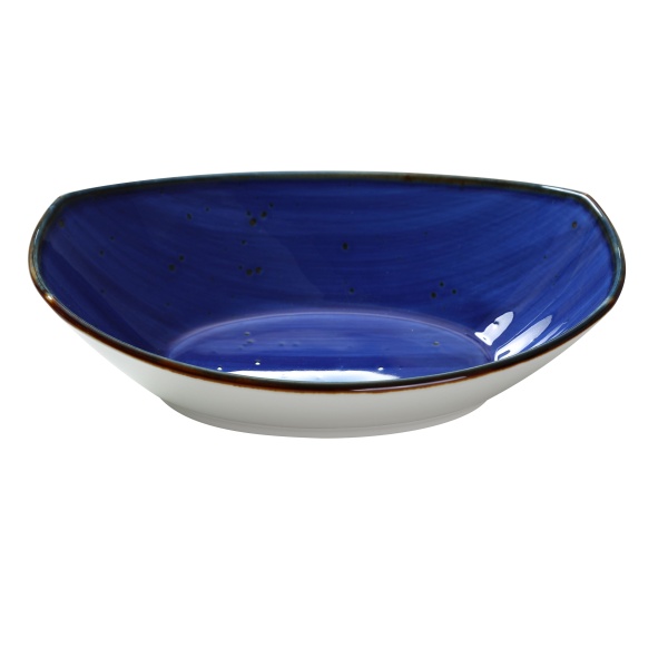 LY-405BU Lyon-Blue 5 1/2" X 3 3/4" X 1 3/8" Small Oval Bowl 5 oz Blue