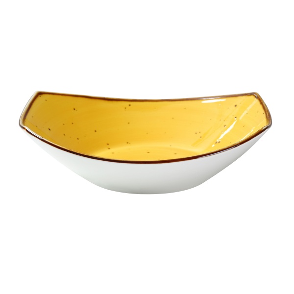 LY-407YL Lyon-Yellow 7"  X 4 3/4" X 1 3/4" Oval Bowl 10 oz Yellow