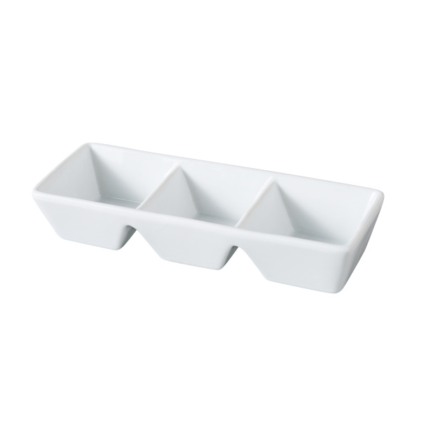 ML-737 Main Land 7" X 2 1/2" X 1 1/4" Three Divided Tray 1.5 oz Each