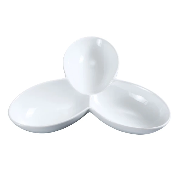 ML-823 Main Land 11" X 8 1/2" Three Divided Bowl 6 oz Each