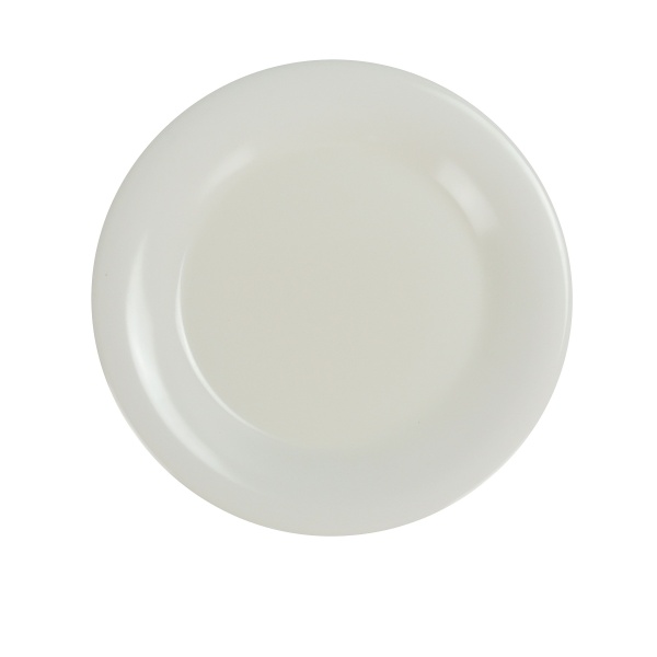 MS-007IV Milestone 7 1/2" Wide Rim Round Plate Ivory