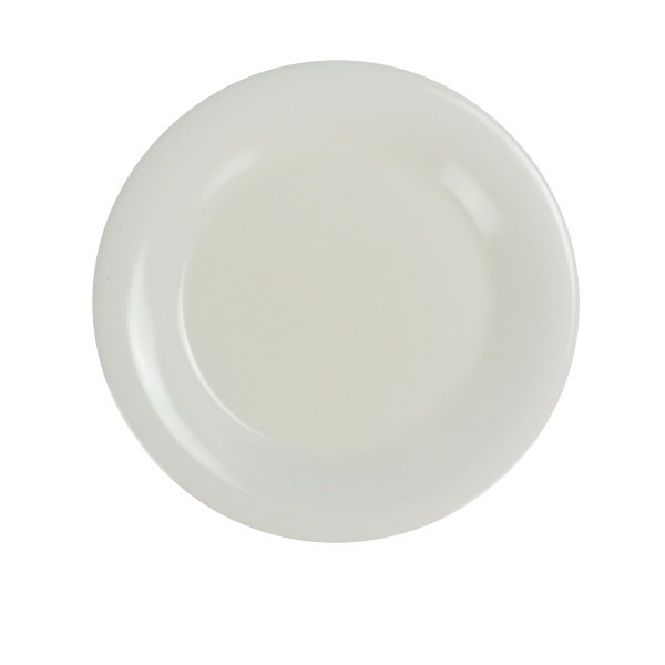 MS-009IV Milestone 9" Wide Rim Round Plate Ivory