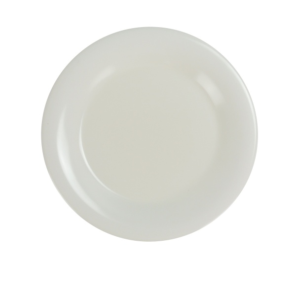 MS-010IV Milestone 10 1/2" Wide Rim Round Plate Ivory