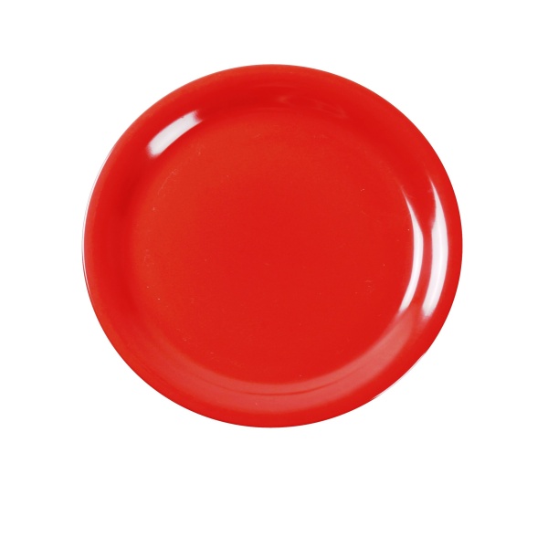 MS-106RD Milestone 6 1/2" Narrow Rim Round Plate Orange Red