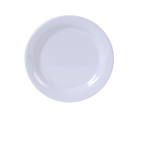 MS-106WT Milestone 6 1/2" Narrow Rim Round Plate White