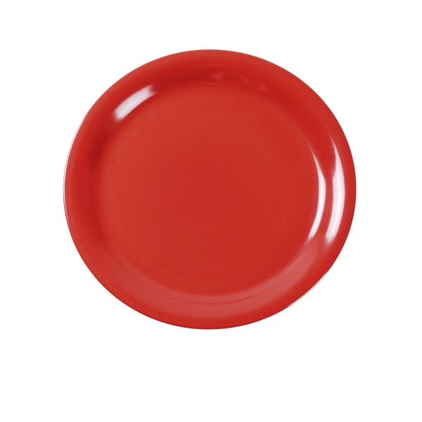 MS-107RD Milestone 7 1/2" Narrow Rim Round Plate Orange Red