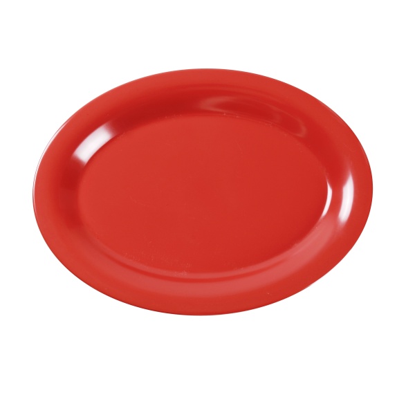 MS-209RD Milestone 9 1/2" X 7 1/4" Oval Platter Orange Red