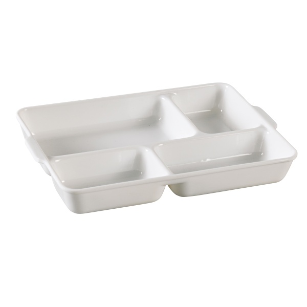 NC-4420 Compartment Collection 9 1/2" X 7" X 1 1/4" 4-Divided Deep Compartment