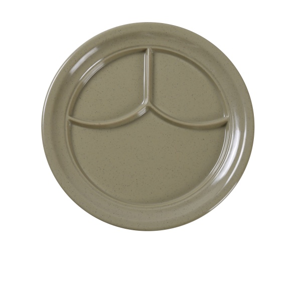 NC-510S Compartment Collection 9 1/2" 3-Compartment Plate 9" Sand