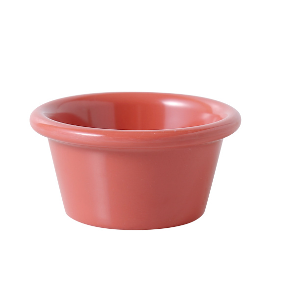 NC-536RD Accessories (Melamine) 2 7/8", 2 oz Smooth Ramekin Orange Red