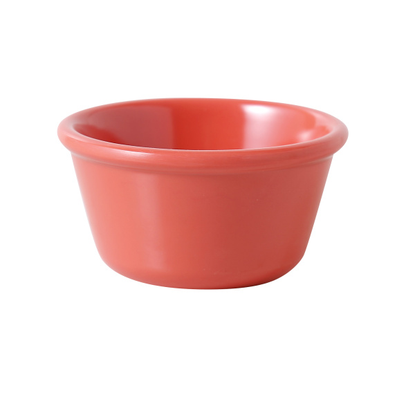 NC-538RD Accessories (Melamine) 2 7/8", 4 oz Smooth Ramekin Orange Red