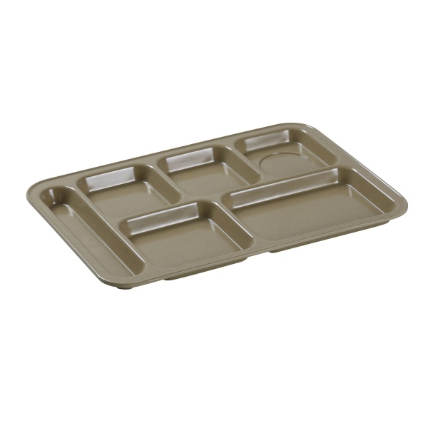 NC-801S Compartment Collection 14" X 10" Left Hand 6-Compartment Plate Sand