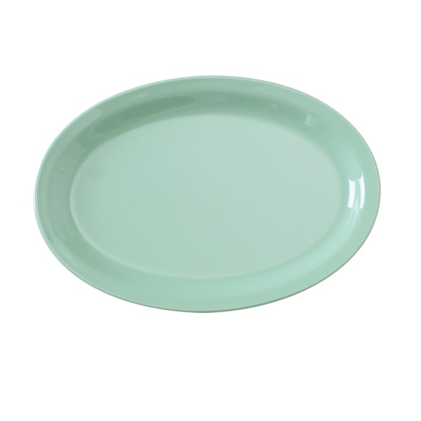 NS-510G Nessico 9 3/4" X 6 3/4" Oval Platter W/Narrow Rim Green