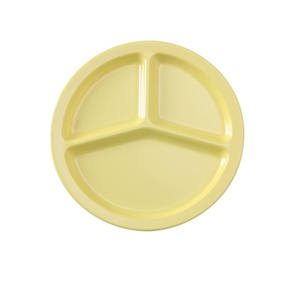 NS-702Y Nessico 10" 3-Compartment Plate Yellow