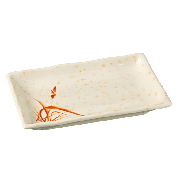 OR-2408 Orchis 8" X 5 1/2" Rectangular Plate Gold Orchis