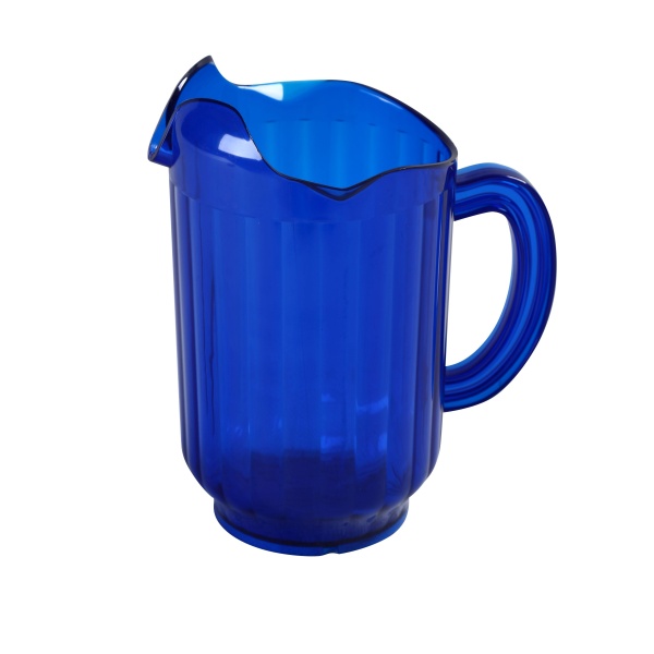 PC-060B Pitcher 3 Spout Plastic Pitcher Blue 60 oz