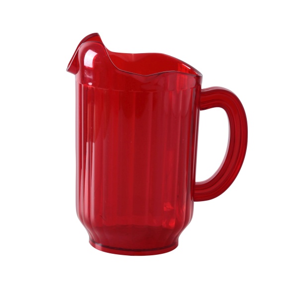 PC-060R Pitcher 3 Spout Plastic Pitcher Red 60 oz