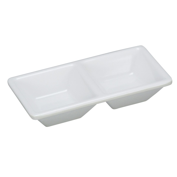 RM-063 Rome 5 1/8" X 2 1/2" 2-Compartment Dessert Dish