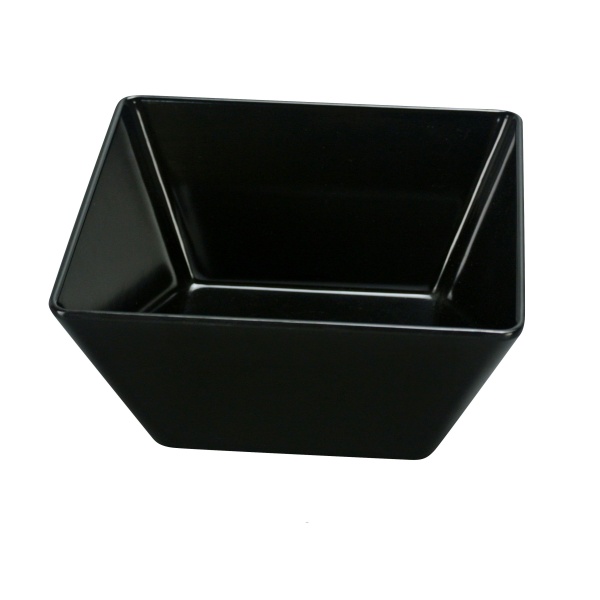 RM-404BK Rome 3 3/4" X 2 1/2"H Square Bowl 10 oz Black