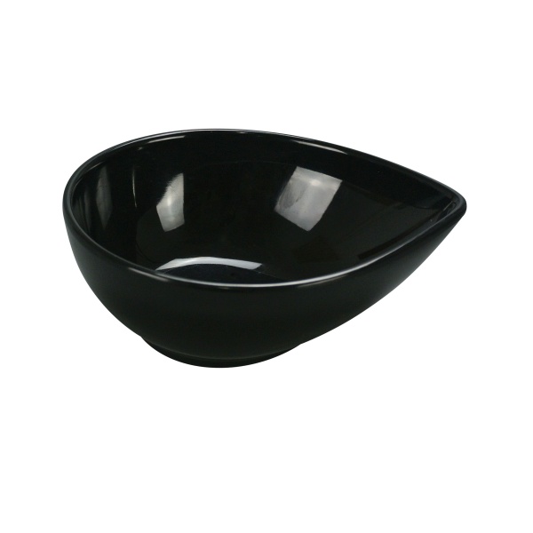 RM-704BK Rome 4" X 3 1/2" X 1 1/2" Waterdrop Shape Dish Black 4 oz