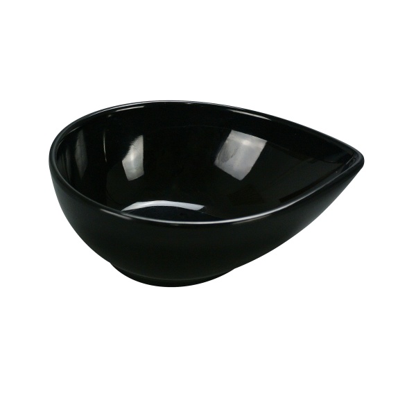 RM-708BK Rome 8" X 6" X 2 3/4" Waterdrop Shape Bowl Black 26 oz