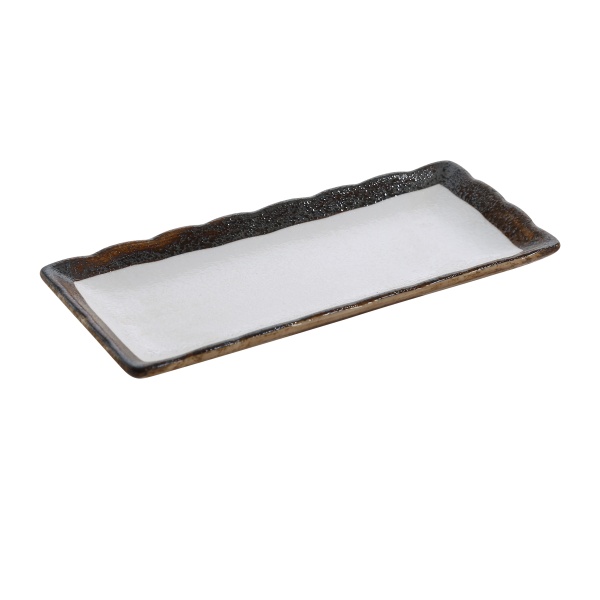 RO-2110 Rockeye 10" X 4 1/4" Rectangular Sushi Plate