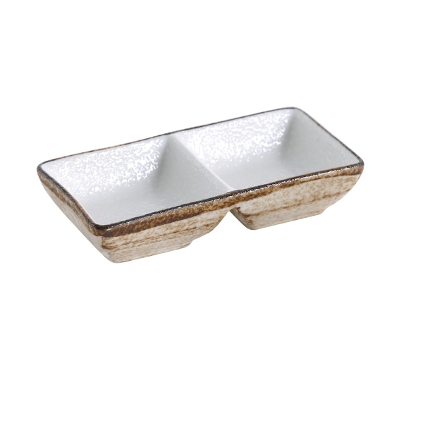 RO-4031 Rockeye Double Divided Sauce Dish